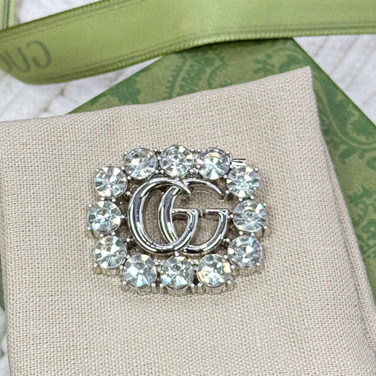 Luxury G.G Silver Brooch pin