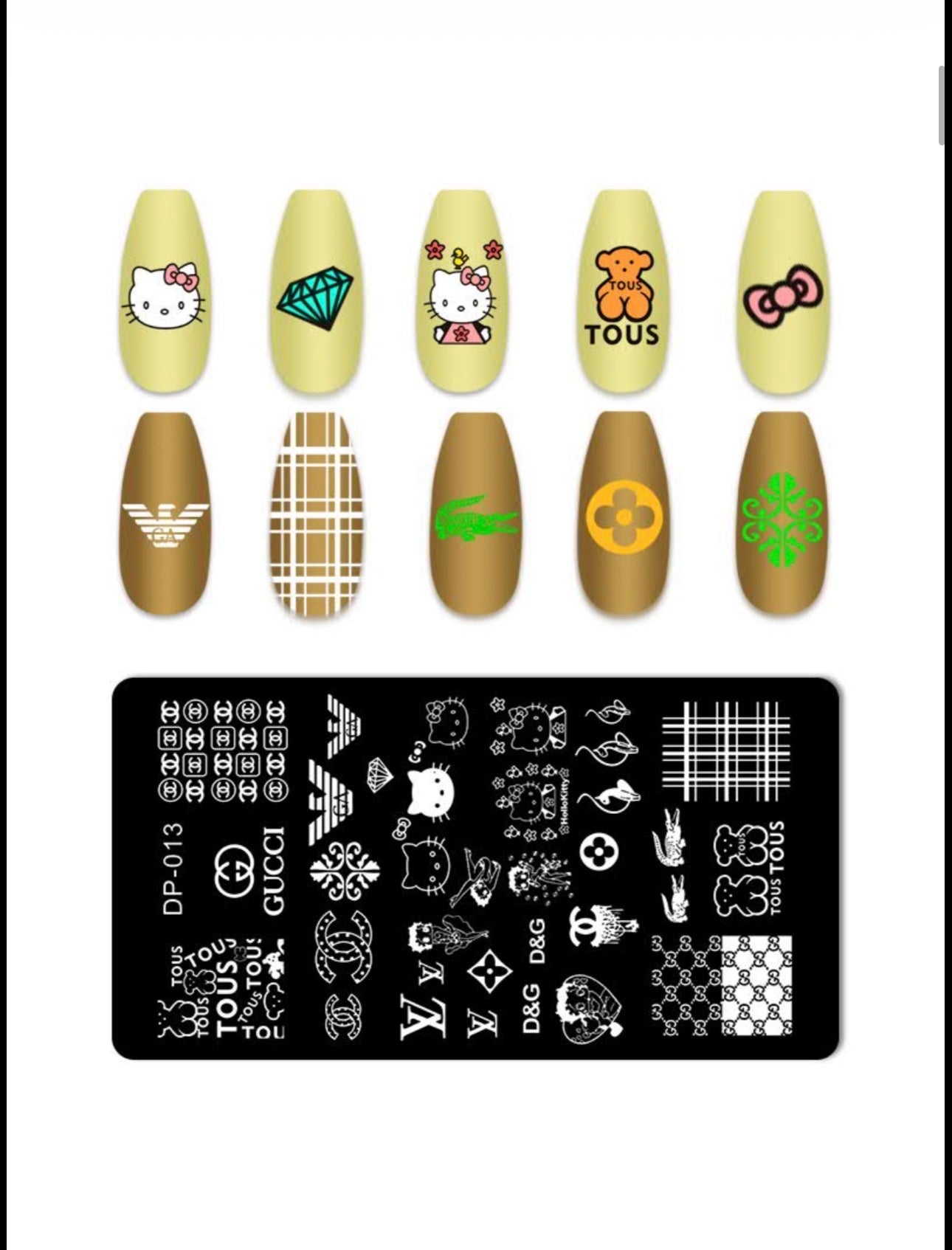 Luxury Fashion-Inspired Nail Stamping Plate – Model 001 - 045