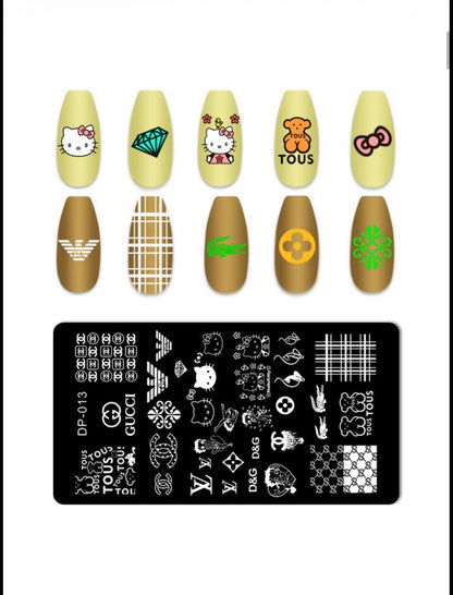 Luxury Fashion-Inspired Nail Stamping Plate – Model 001 - 045