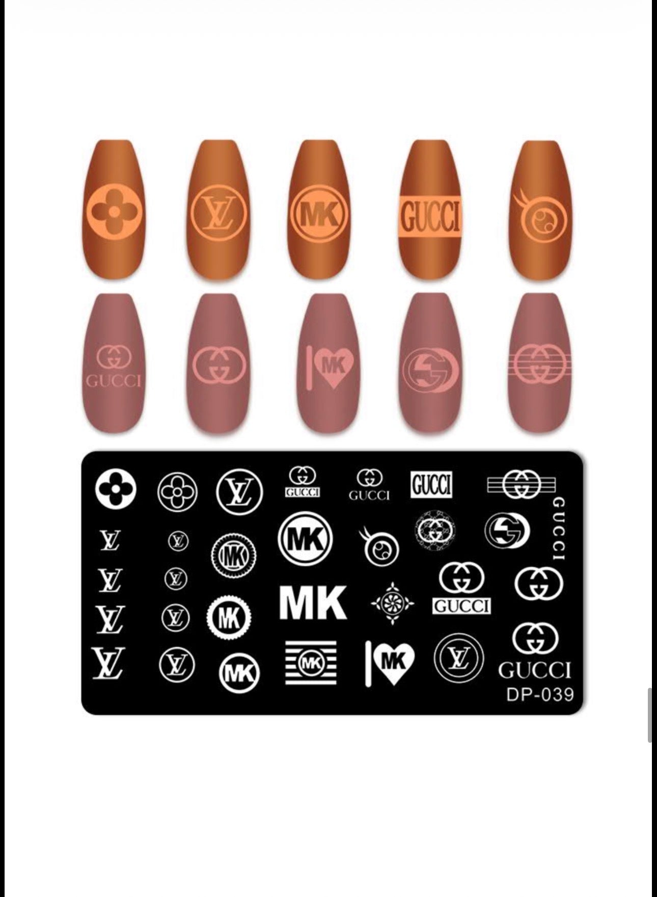 Luxury Fashion-Inspired Nail Stamping Plate – Model 001 - 045