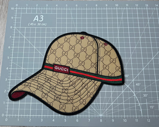 XL Leather fabric G.G Baseball Hat Patch