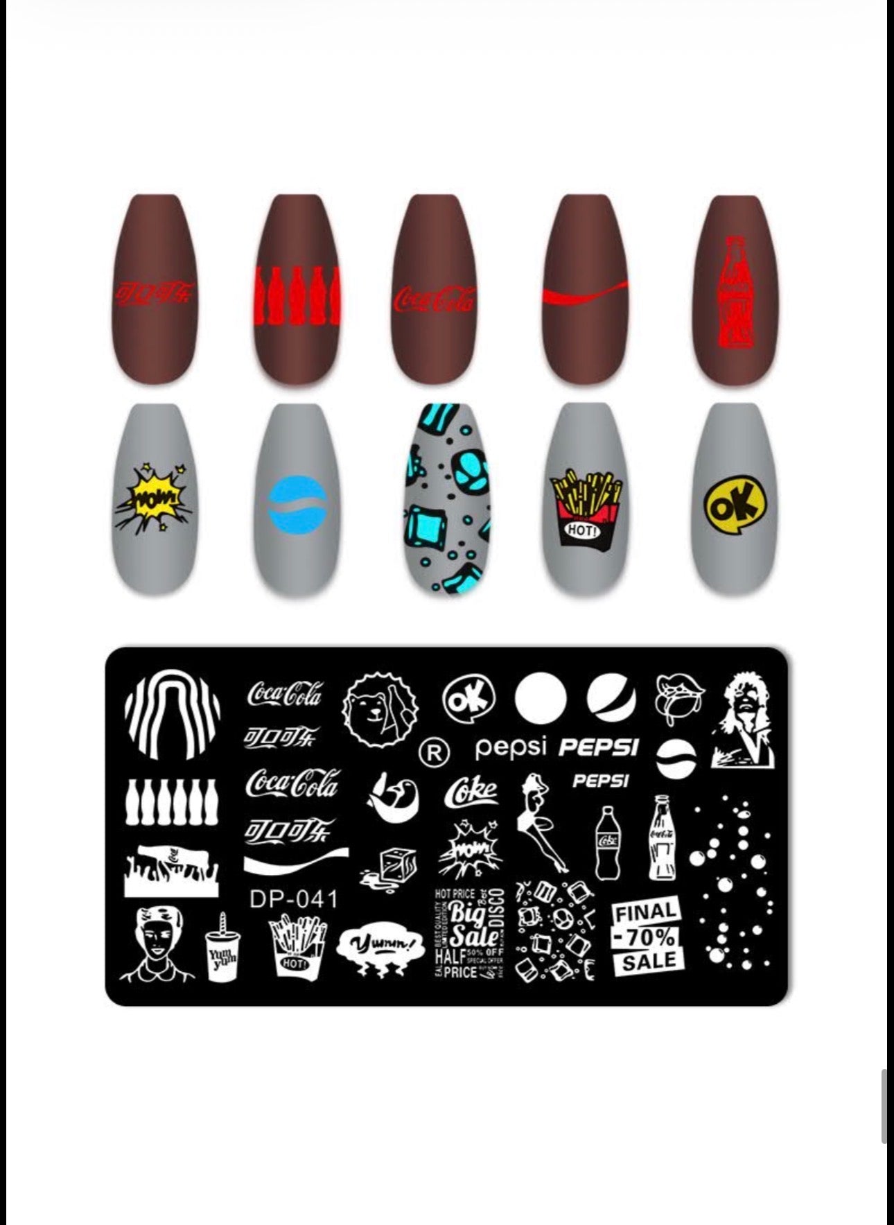 Luxury Fashion-Inspired Nail Stamping Plate – Model 001 - 045