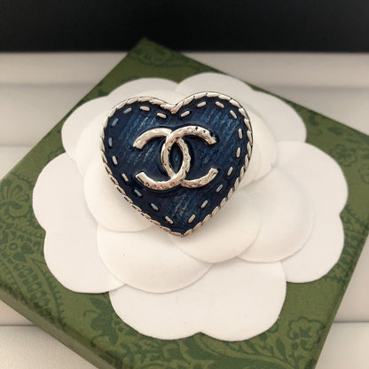 High Quality C.C Heart Brooch pin