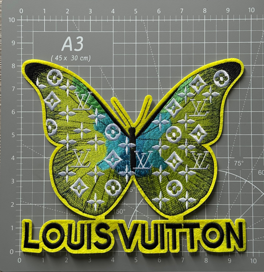 Neon butterfly LV l Iron-on Patch 10inch