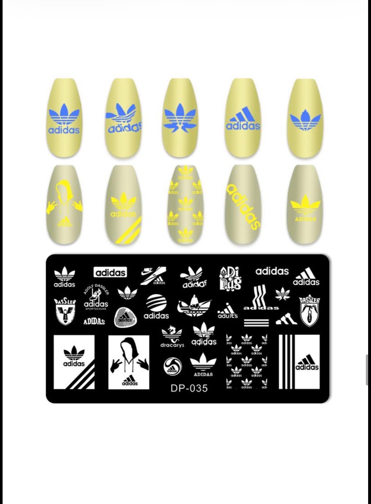 Luxury Fashion-Inspired Nail Stamping Plate – Model 001 - 045