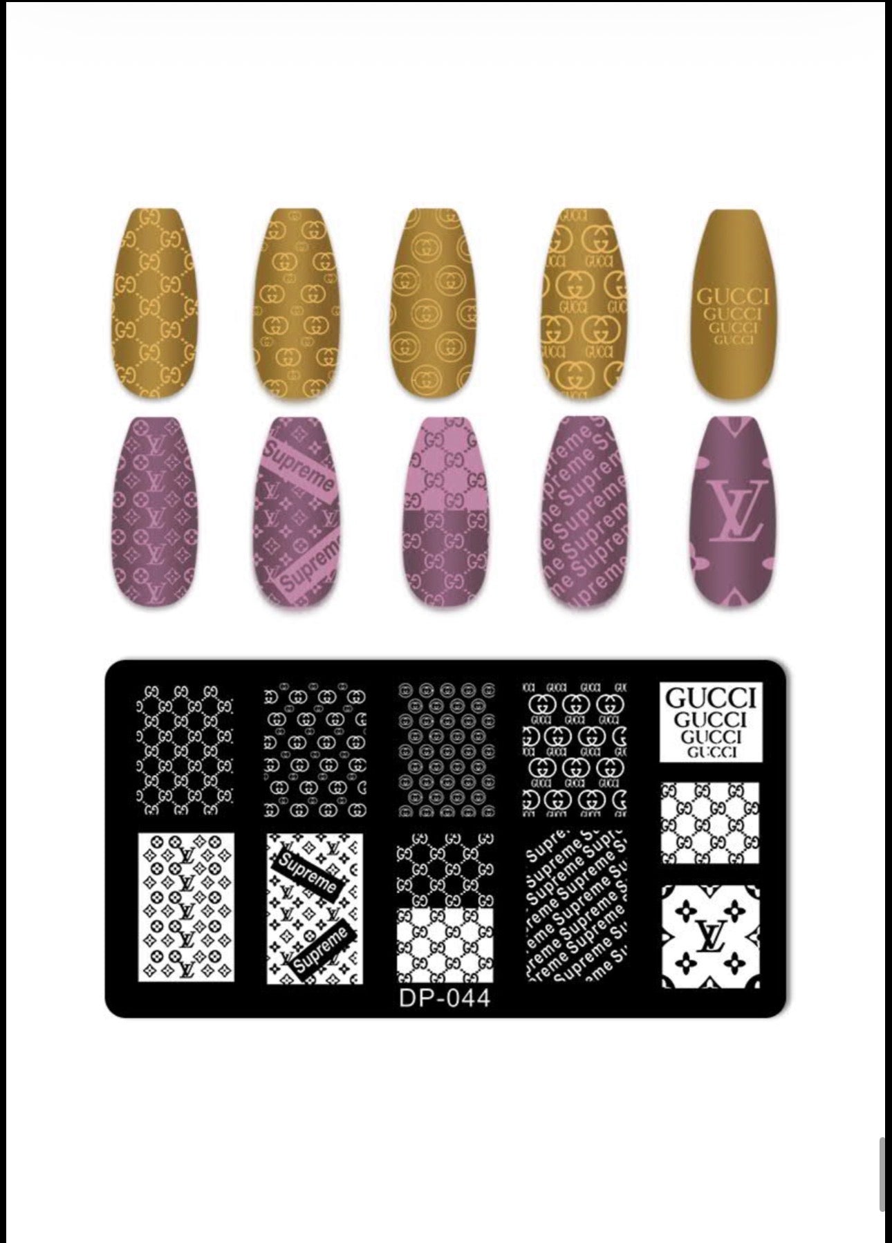 Luxury Fashion-Inspired Nail Stamping Plate – Model 001 - 045