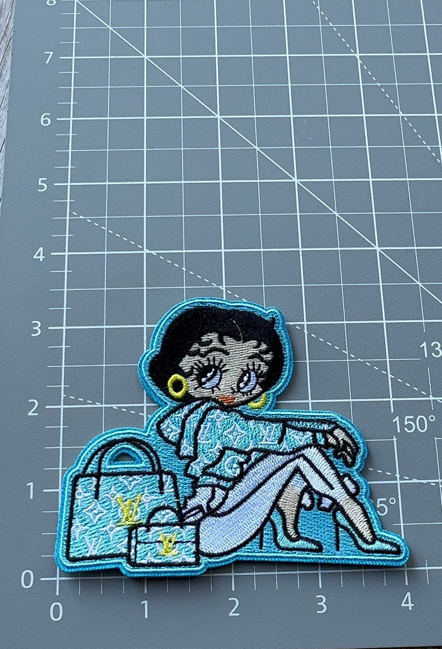 Ms Betty double Tote Iron on Patch