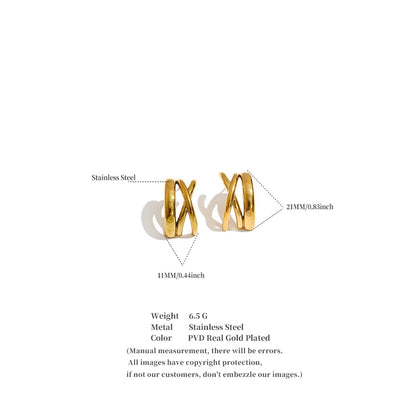 18K Gold Plated Vintage Aesthetic Resin Stainless Steel Earrings (Copy)