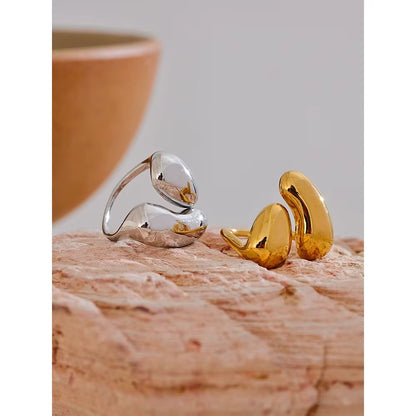 18K Gold Plated Metal Casting Stainless Steel Water Resistant Ring