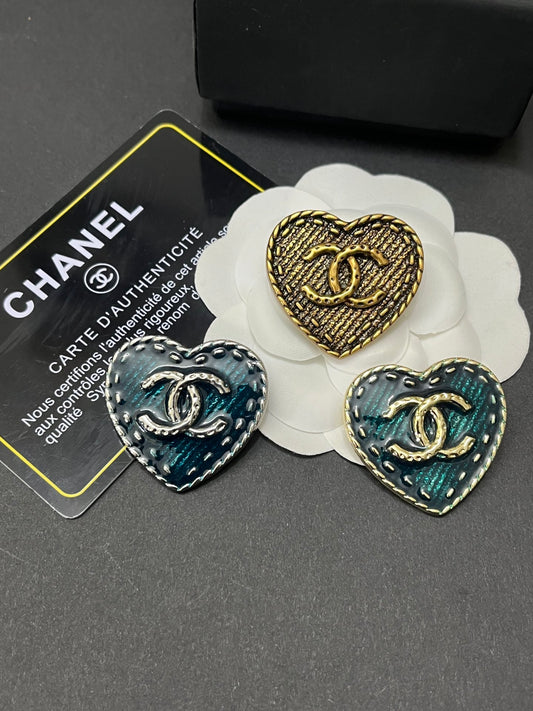 High Quality C.C Heart Brooch pin