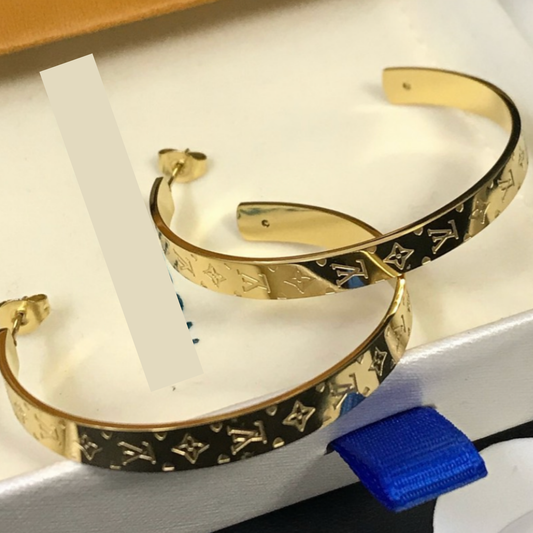 High Quality Luxury Hoop Women's Earrings - Gold