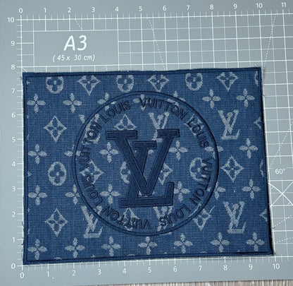 XL denim square patch