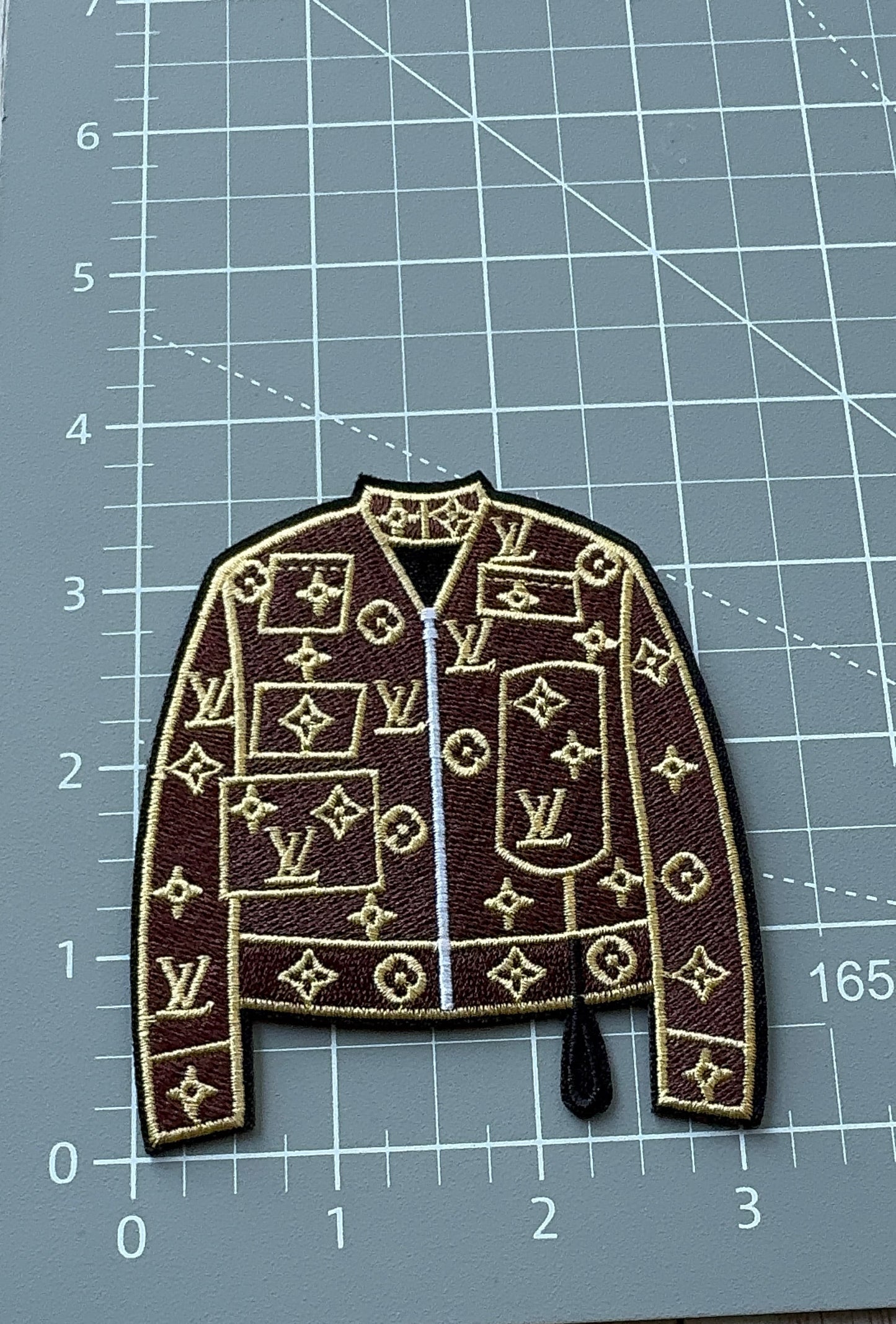 L Brown Jacket Embroidery Patch