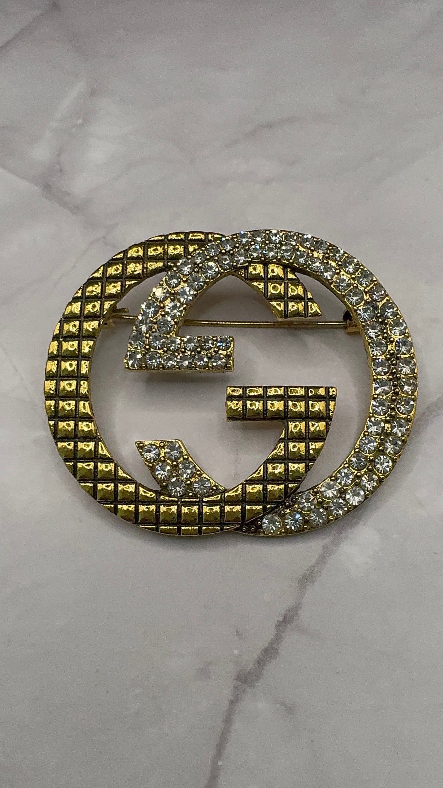 G.G Antique Brass Brooch pin