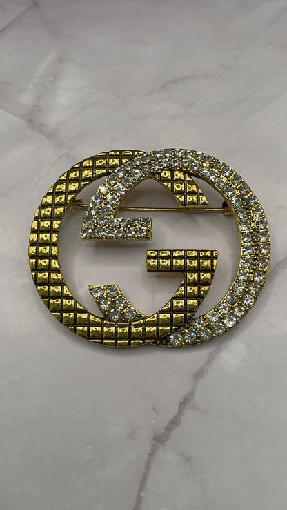 G.G Antique Brass Brooch pin