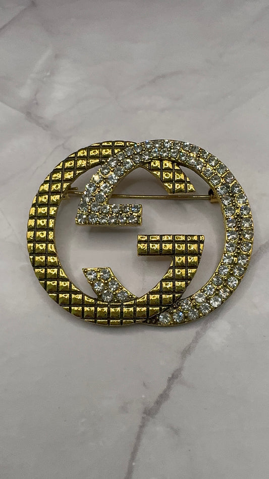 G.G Antique Brass Brooch pin