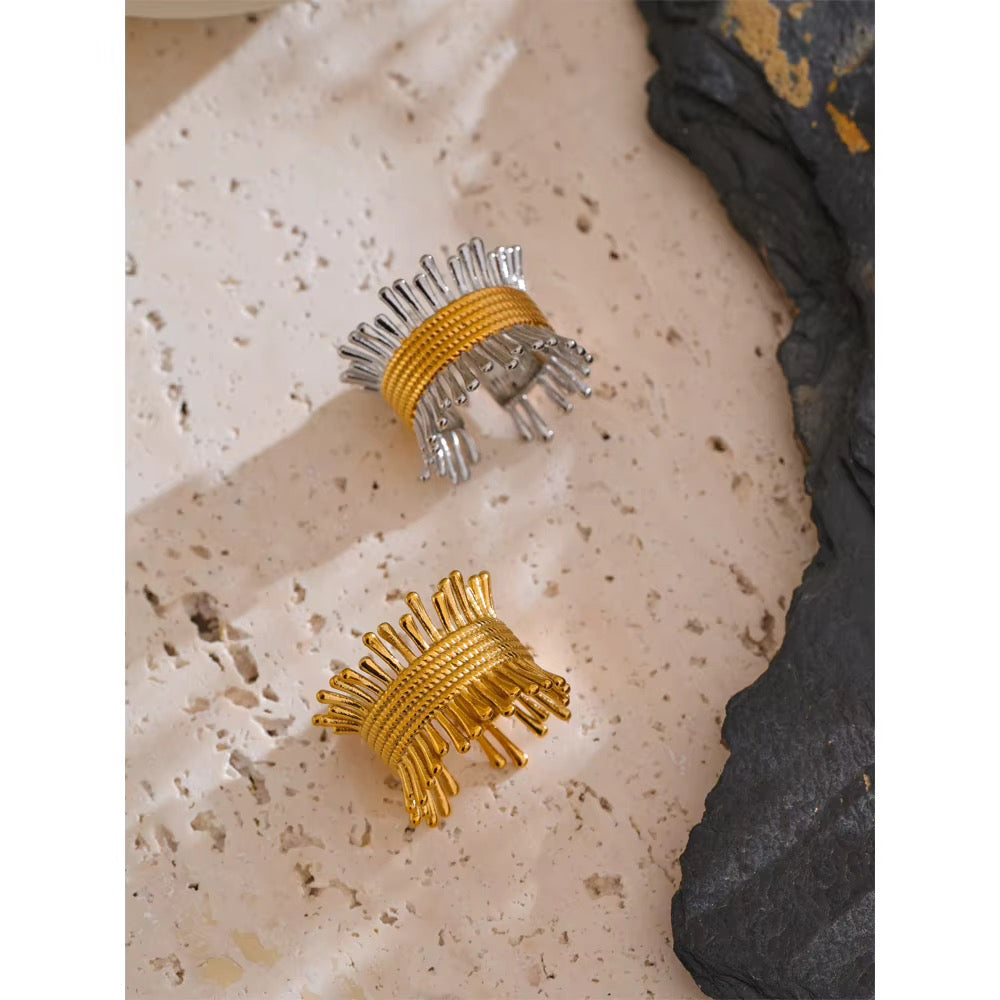 18K Gold Plated Waterproof Stainless Steel Ring