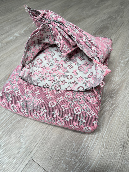 Pink jacquard fabric