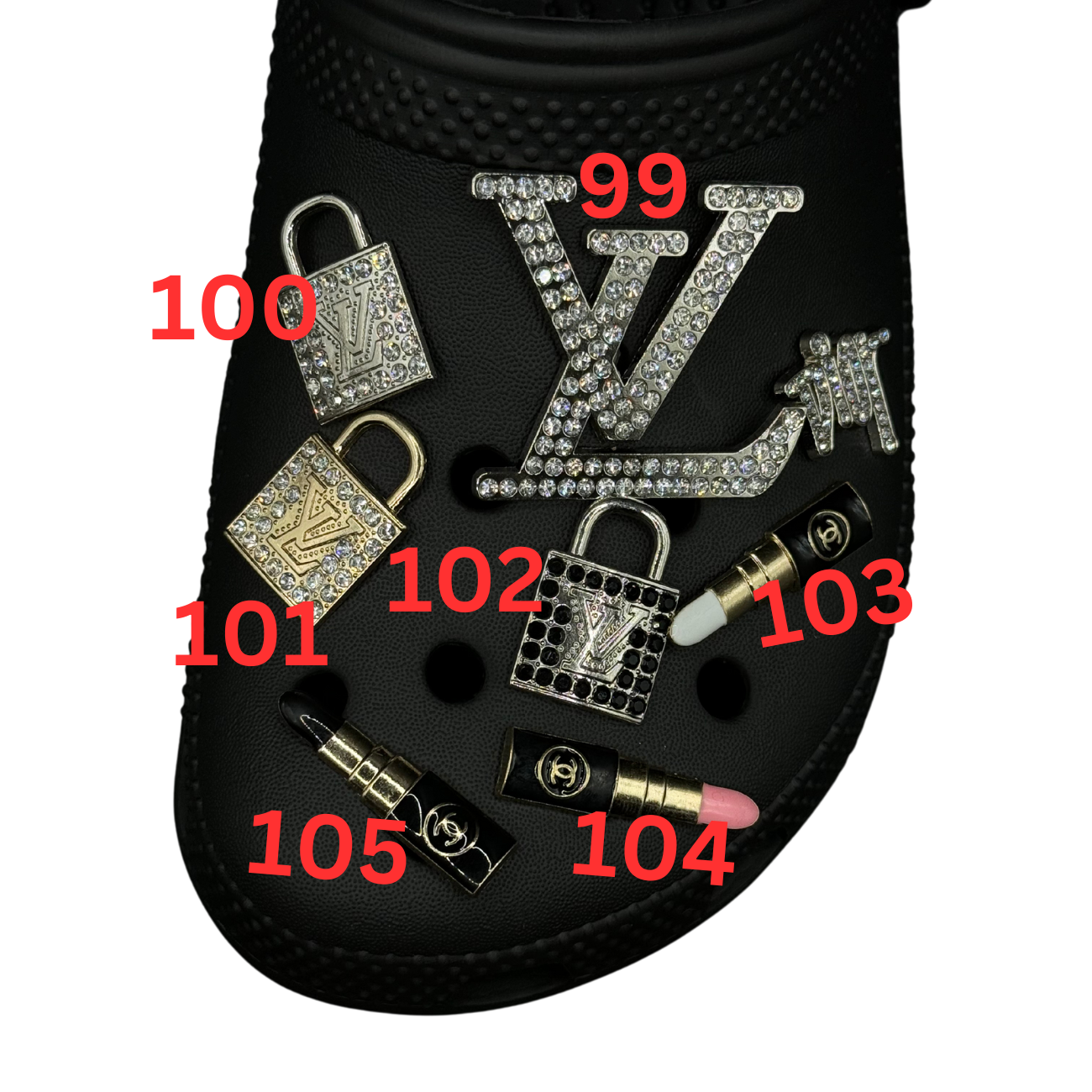 Luxury Shoe Charms 100-199