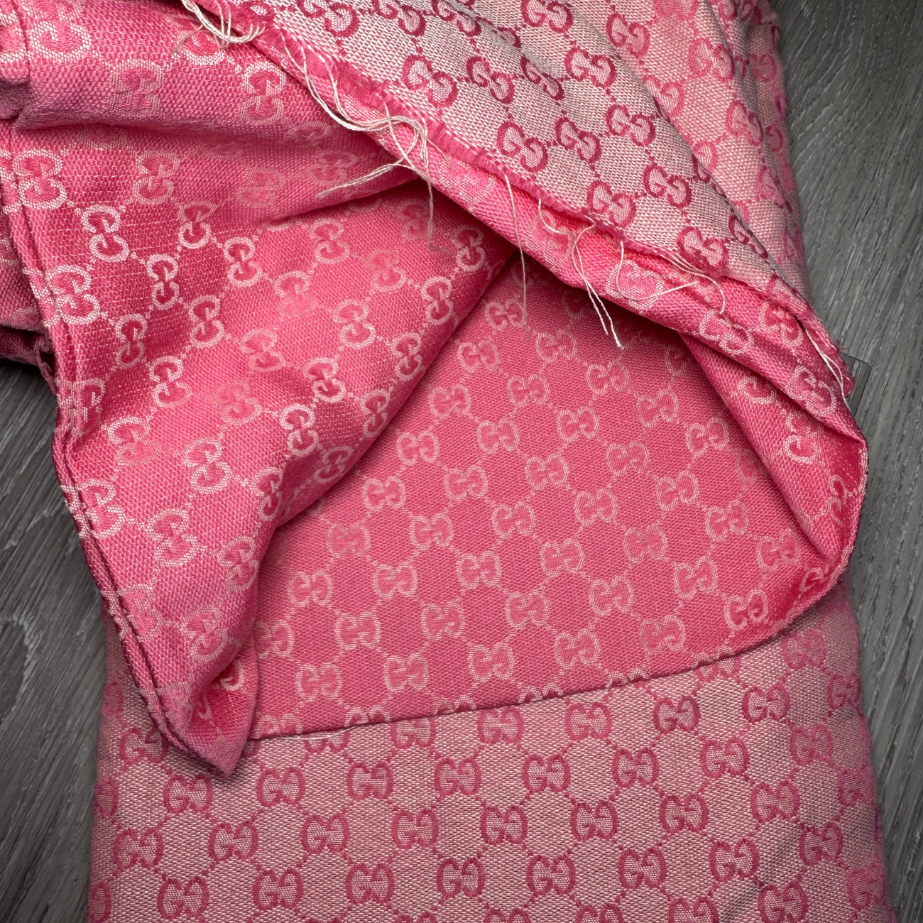 Pink GG Designer Inspired Jacquard Fabric - G02