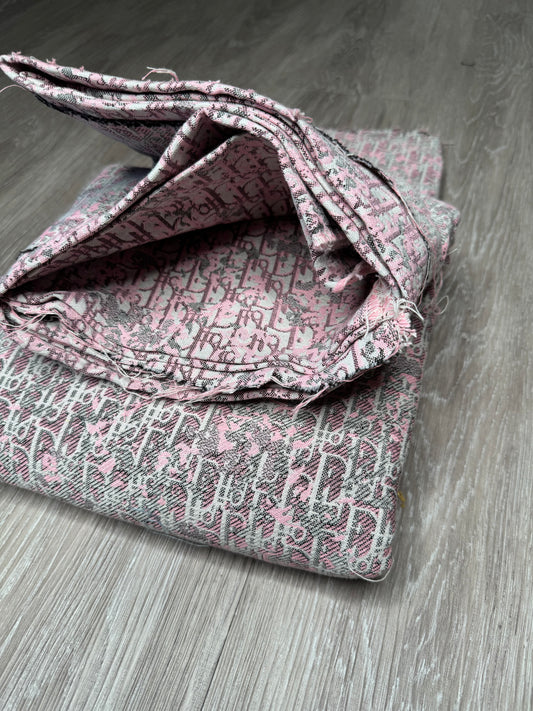 D. Pink Jacquard fabric