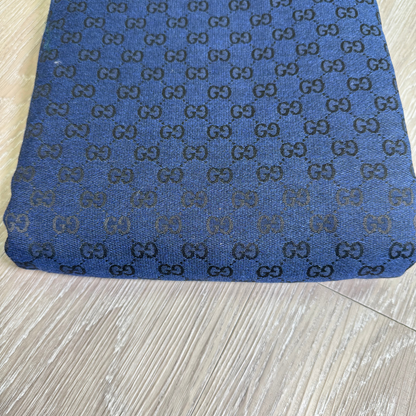 GG Designer Inspired Jacquard Fabric - Blue G03