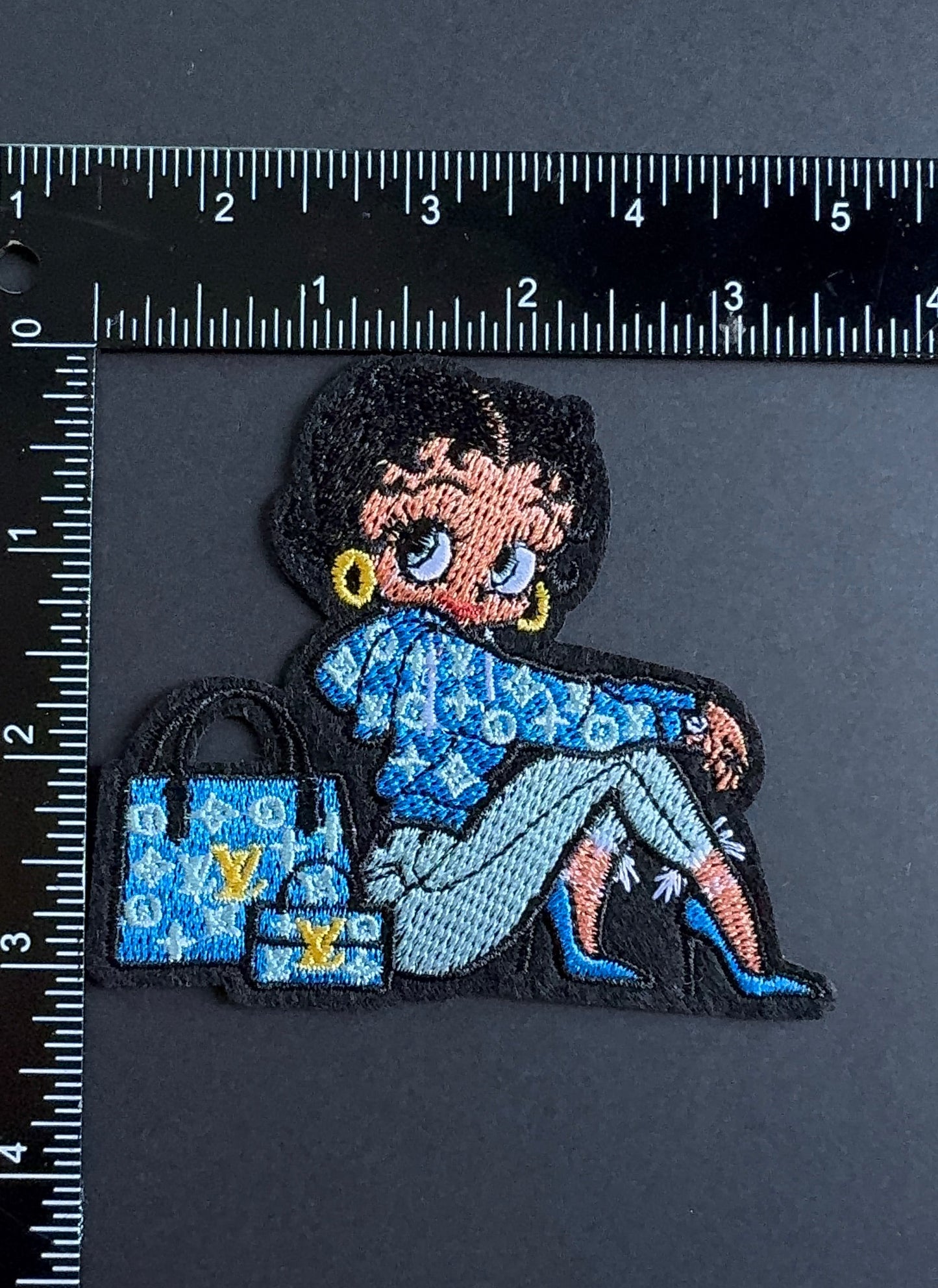 Betty LV Iron on Patch - Blue