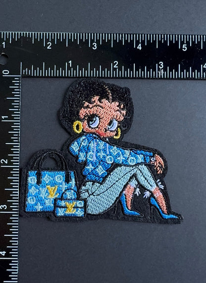 Betty LV Iron on Patch - Blue