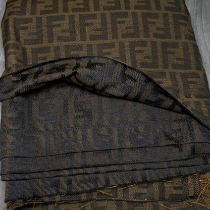 FF01 Designer Inspired Jacquard Fabric- Brown