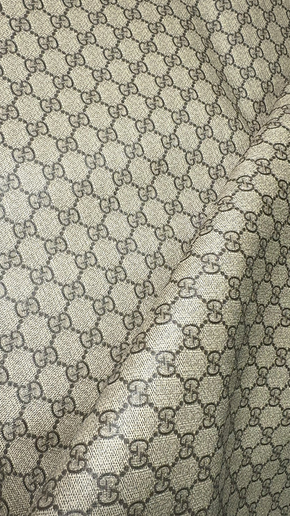Luxury Gucci Monogram Faux Leather Fabric – Designer-Inspired Finish