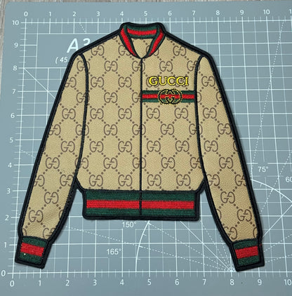 XL Leather fabric G.G Jacket Patch