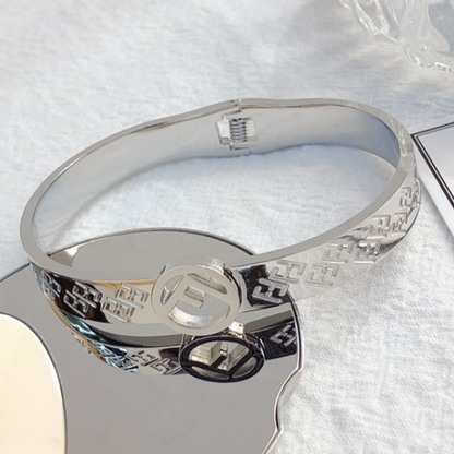 Luxury Silver F Bangles