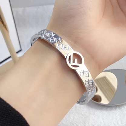 Luxury Silver F Bangles