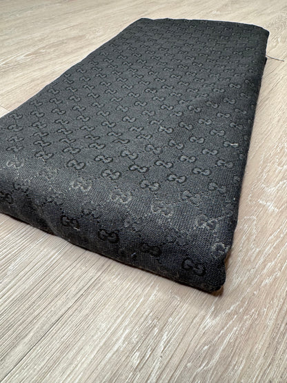 G.G Black jacquard fabric