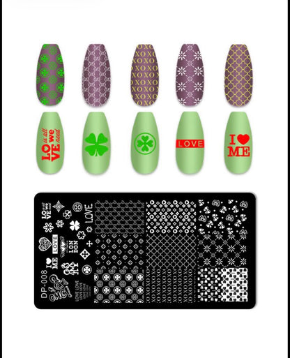 Luxury Fashion-Inspired Nail Stamping Plate – Model 001 - 045
