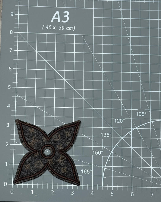 Leather fabric patch