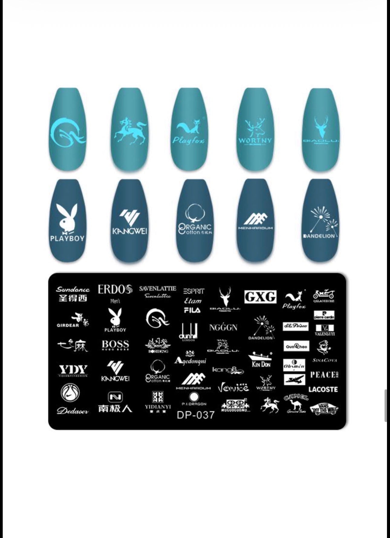 Luxury Fashion-Inspired Nail Stamping Plate – Model 001 - 045