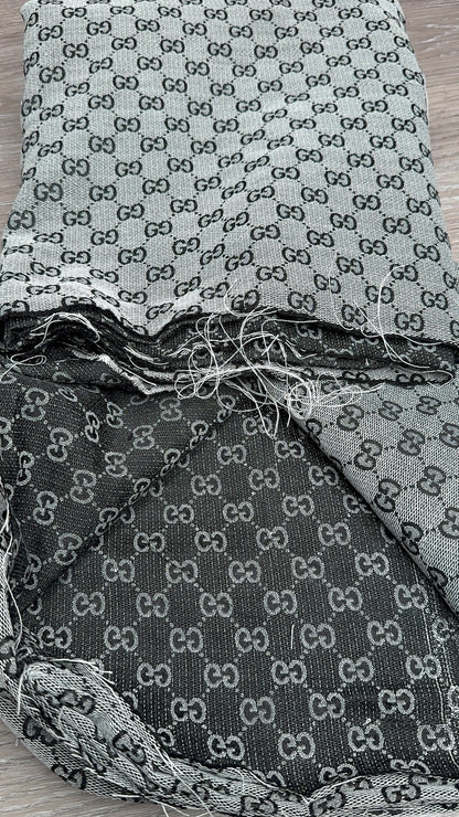 Two tone G.G Designer Inspired Jacquard Fabric