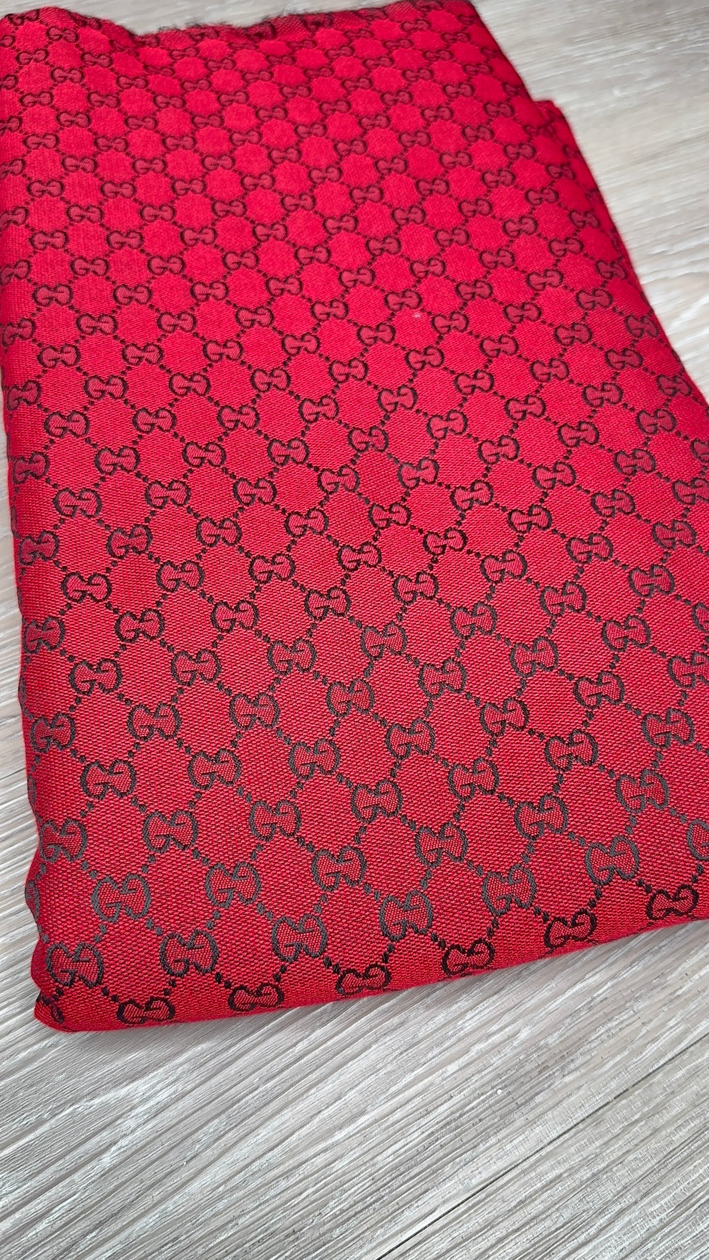 Red G.G Jacquard Fabric