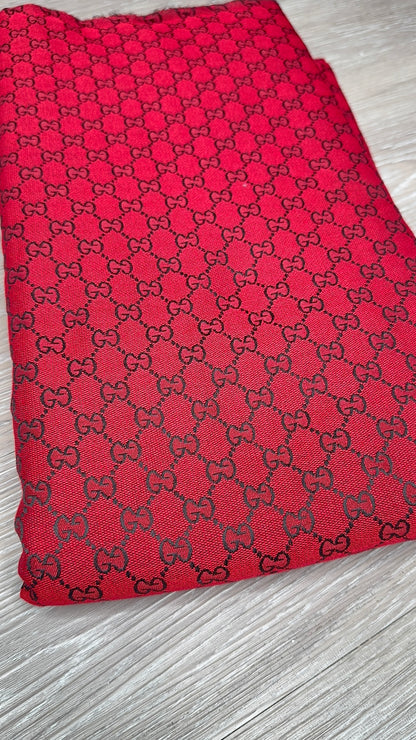 Red G.G Jacquard Fabric
