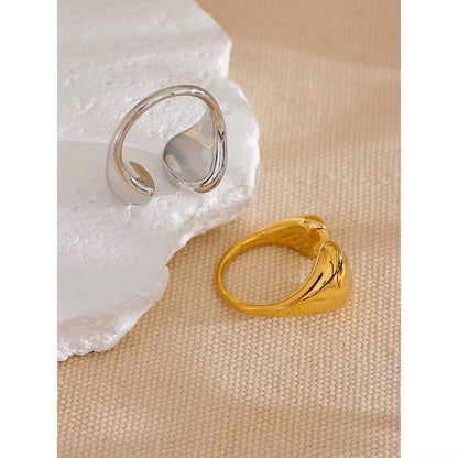 18K Gold Plated Waterproof Stainless Steel Adjustable Ring