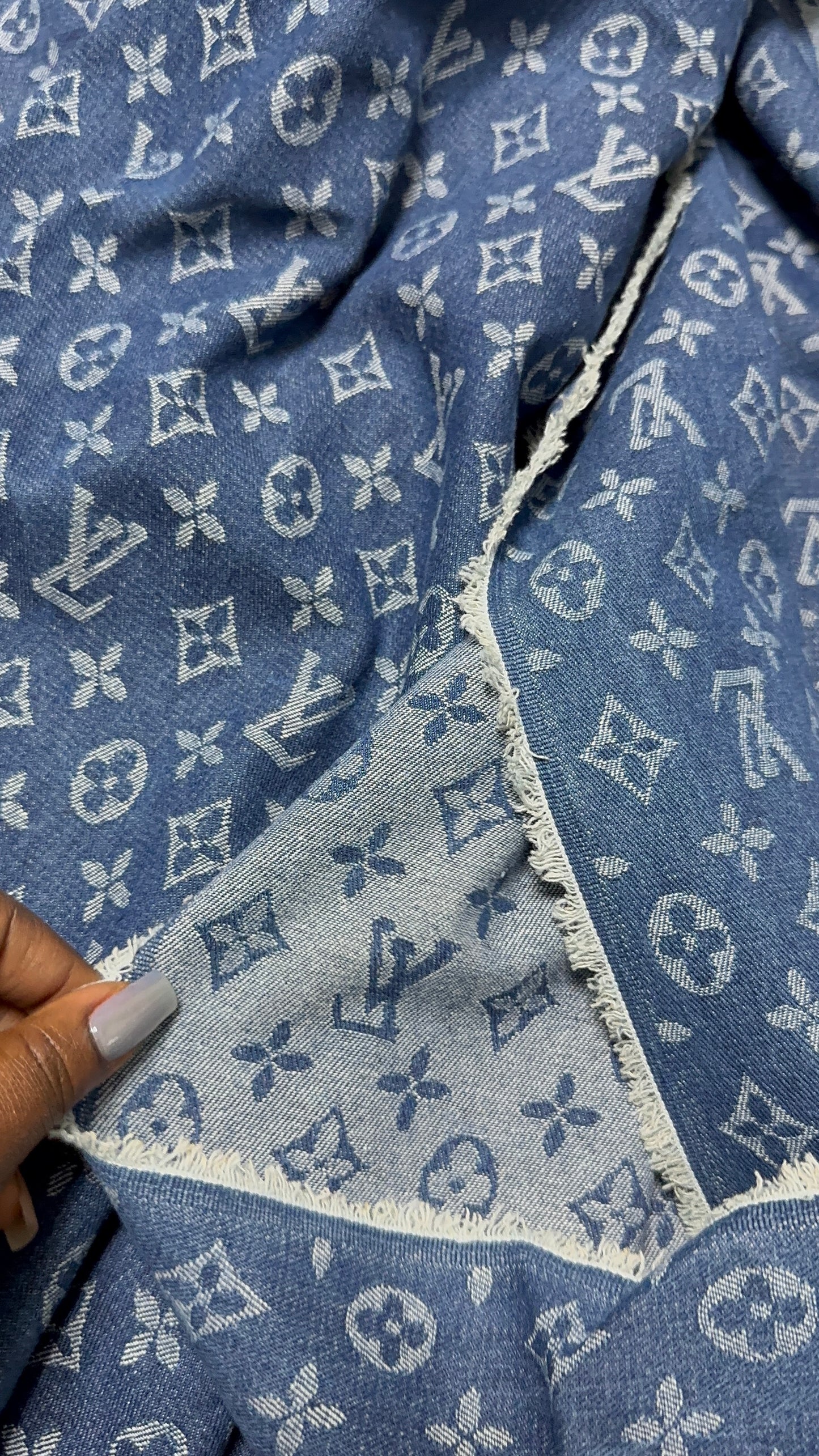 L.V Denim Fabric - Medium wash