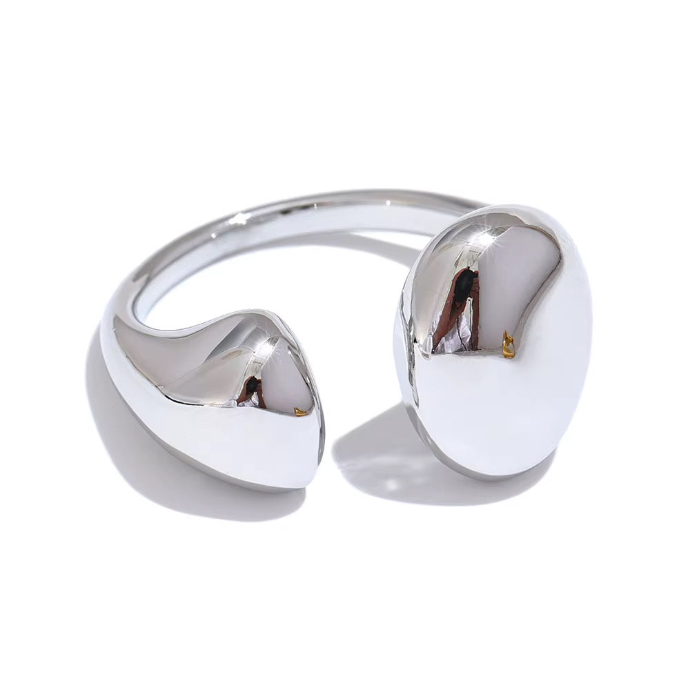 18K Gold Plated Waterproof Stainless Steel Adjustable Ring