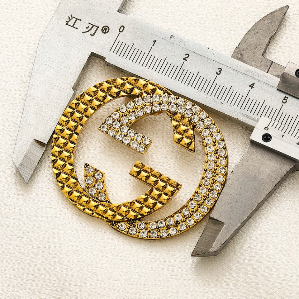 G.G Antique Brass Brooch pin