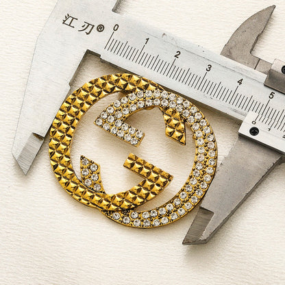 G.G Antique Brass Brooch pin