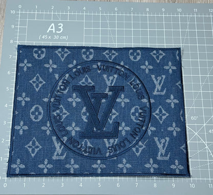 XL denim square patch