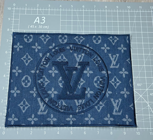 XL denim square patch