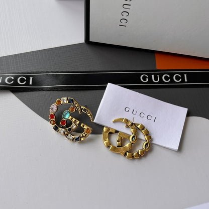 High-End G.G Colored Gem Earrings