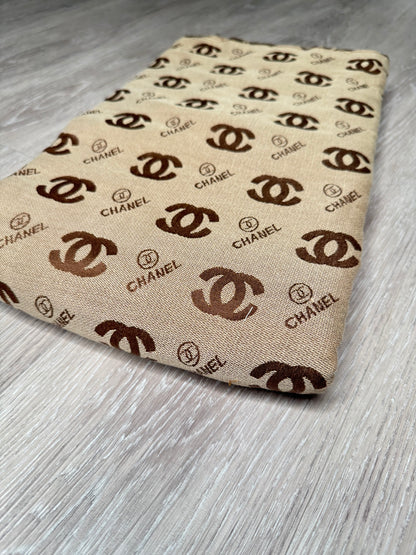 C.C Brown jacquard fabric