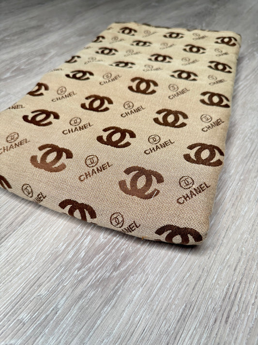 C.C Brown jacquard fabric